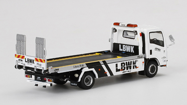 MINI GT 1/64 Isuzu Nシリーズ(ELF) 車両積載車 LBWK ホワイト(右