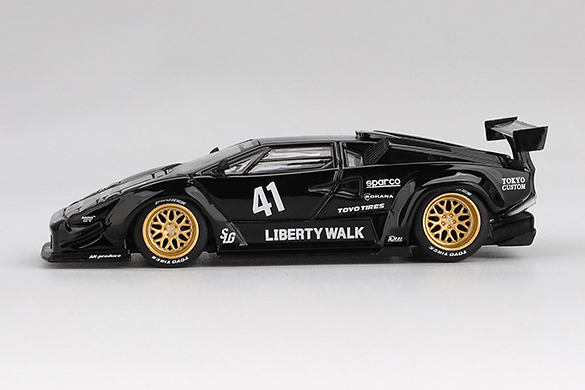 MINI GT 1/64 ランボルギーニ カウンタック LB-WORKS ブラック(左