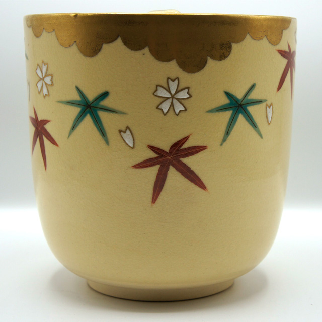 水指 雲錦 桜・紅葉柄（茶道具） 鈴鹿園