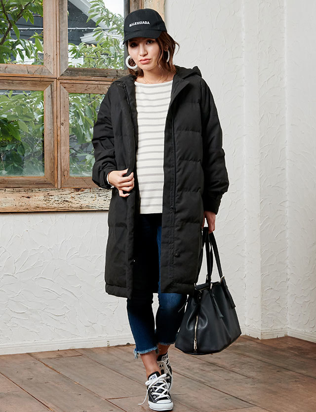 ママパパ兼用 ロング 中綿コート 抱っこダッカー付き | スウィート