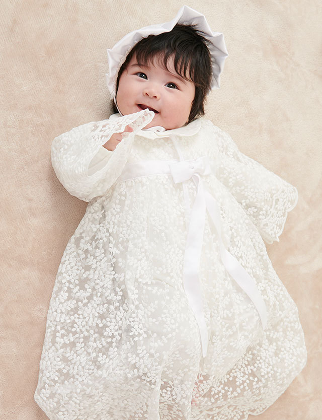 セレモニーベビードレス 2WAYオール＆レースドレス＆付け襟