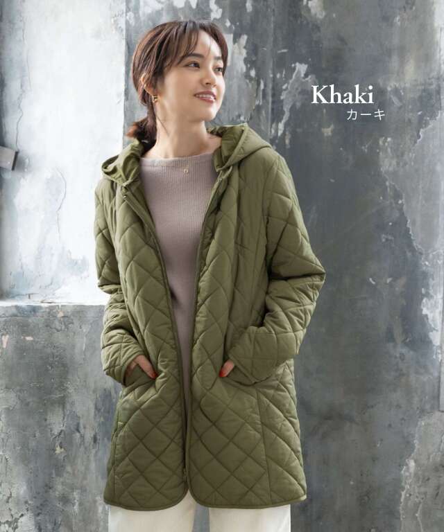 抱っこ・おんぶOK！超軽量 撥水キルティングママコート 産前産後兼用