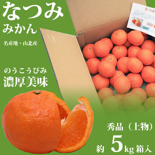 なつみ みかん 約5kg箱 秀品（上物）山北産