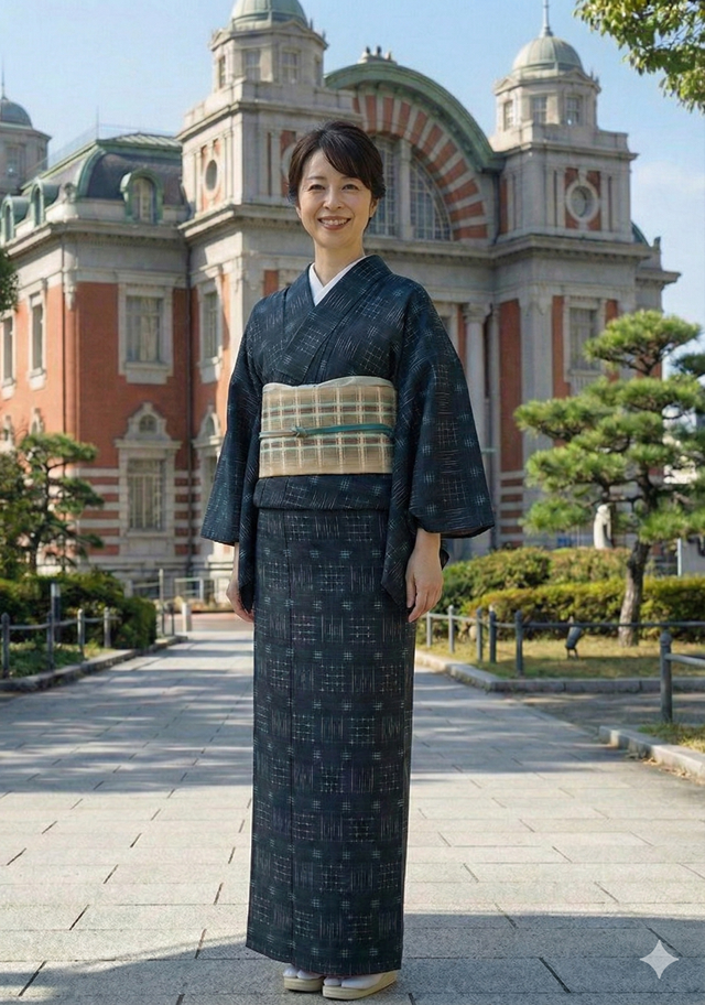 秦荘紬 縦緯絣 希少な布を身に纏う｜着物セレクト専門店スポットガーデン