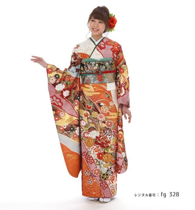 成人式用振袖レンタル(fg_328)桂由美 YK-254】絵巻から飛び出したよう