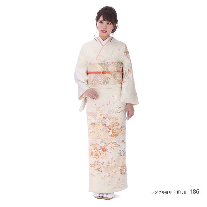 mtu_186】自然豊かな御所解文様が豪華な気品豊かな訪問着｜着物