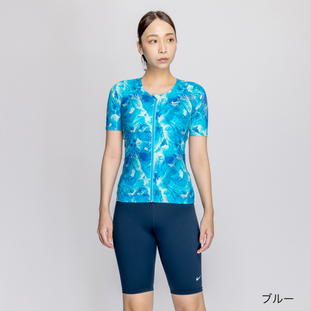 NIKE SWIM公式】ナイキ SP25 総柄ジップ付き半袖セパレーツ 2993131