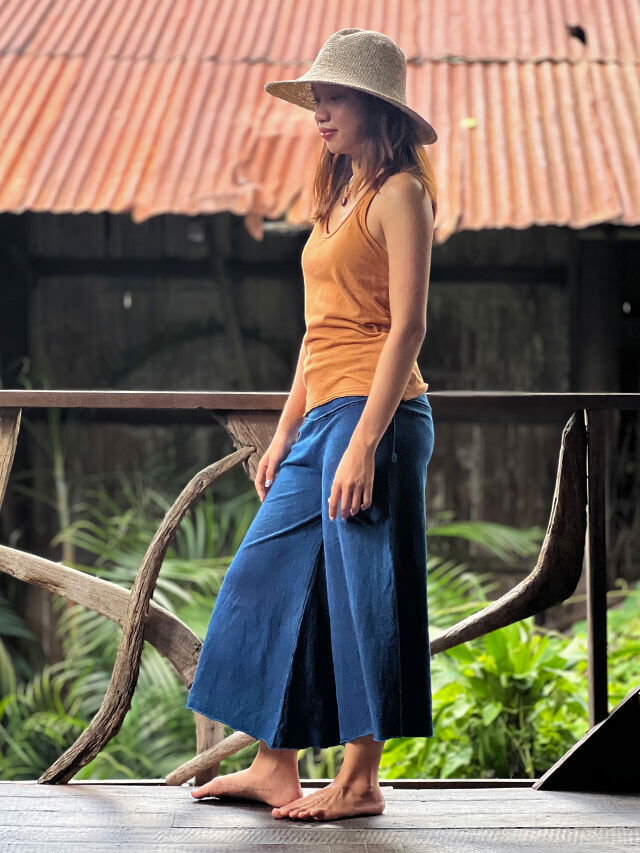 asana ヘンプコットン ガウチョ パンツ・草木染め【パヤカ オンライン