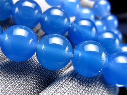 ☆一連☆ブルーアゲート【青瑪瑙】☆【ブラジル産】