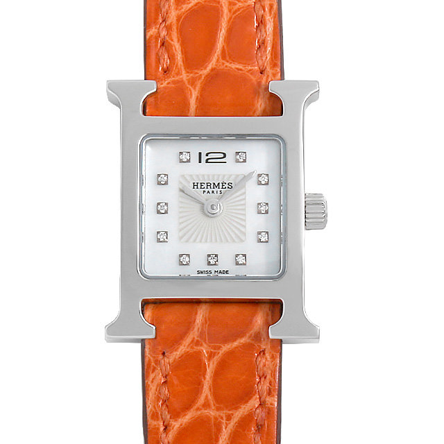 HH1.110.290 HERMES（エルメス） Hウォッチ ミニ 11Pダイヤ 中古