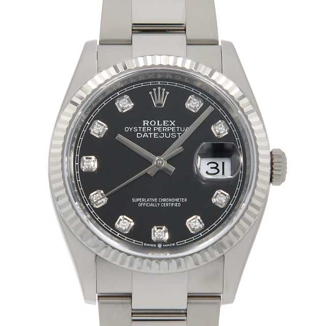 126234G ブラック ROLEX（ロレックス）デイトジャスト36 10Pダイヤ