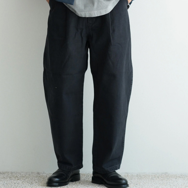 STILL BY HAND [ PT03254 ] 12oz Color Denim Pants (BROWN)(INK BLACK)