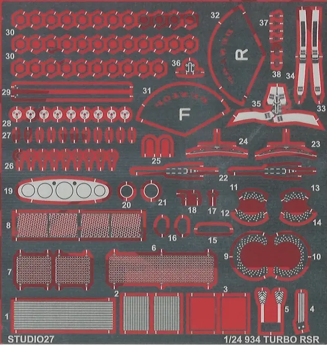 スタジオ27 1/24 ポルシェ 934 RSR ターボ グレードアップパーツ