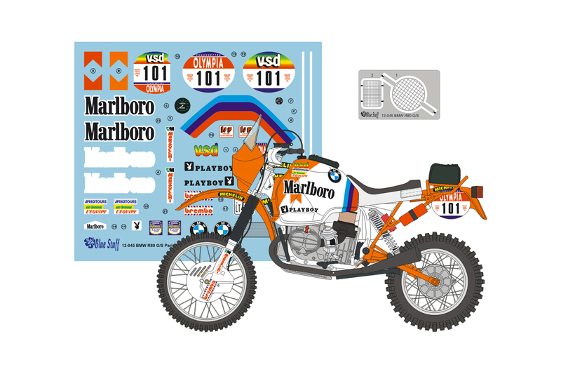 ブルースタッフ 1/12 BMW R80 G/S マルボロ ダカールラリー 1985 フル