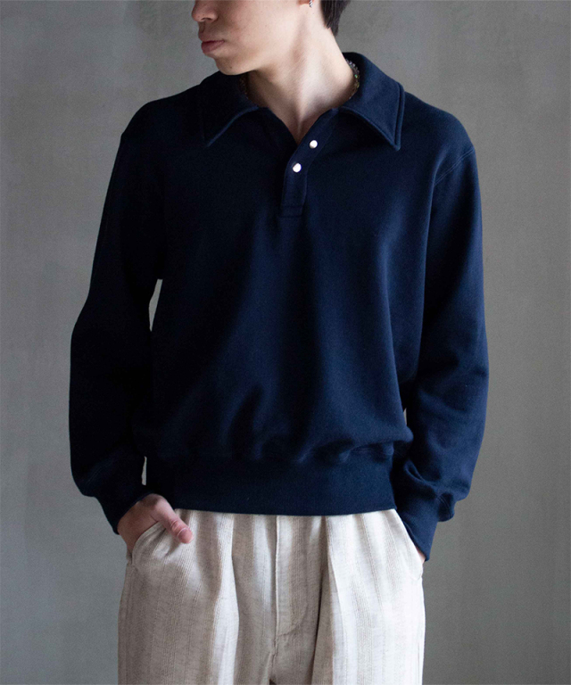 OLD FOLK HOUSE Skipper Sweatshirt Navy - Mens | rroomm onlinestore
