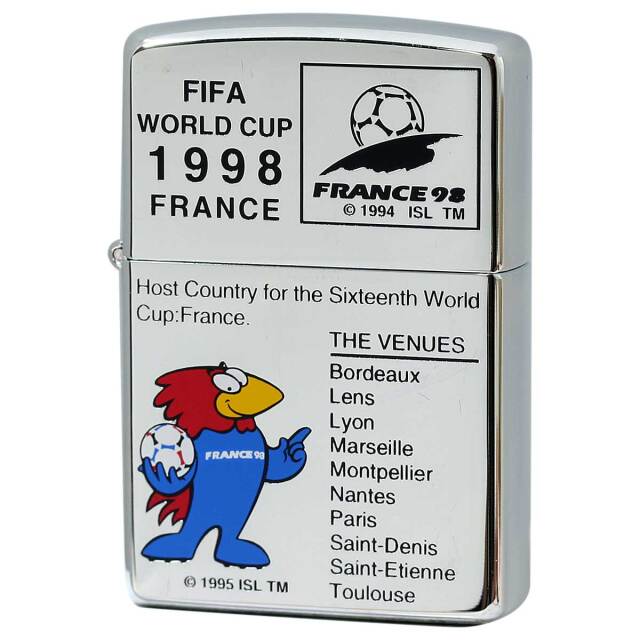 絶版/ヴィンテージ Zippo ジッポー 中古 1997年製造フランスFIFA