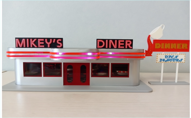 マクドナルド ミニチュア ジオラマ ライト アメリカンダイナー 1996年