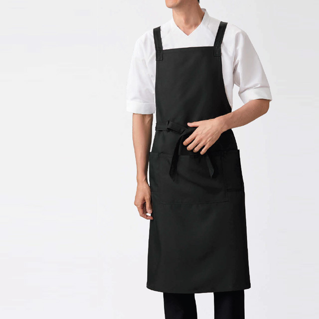 KAZEN(カゼン) APK494 胸当てエプロン ｜カフェユニフォーム、食品白衣