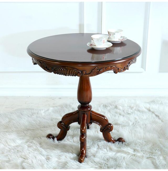 アンティーク調 猫脚ラウンドテーブル Φ70cm｜おしゃれインテリア 家具