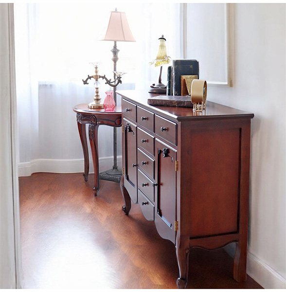 アンティーク風 クラシック サイドボード 120cm 収納 猫脚 木製