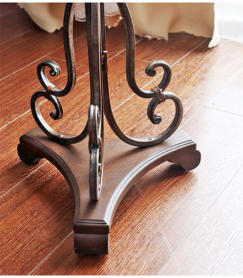 アンティーク調 木製 サイドテーブル(花台) 高さ76cm｜Y-KAGU(輸入家具