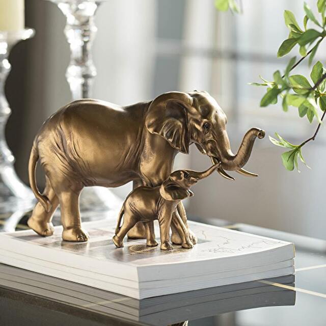 風水インテリア エレファント・親子 象 動物の置物｜Y-KAGU(輸入家具屋