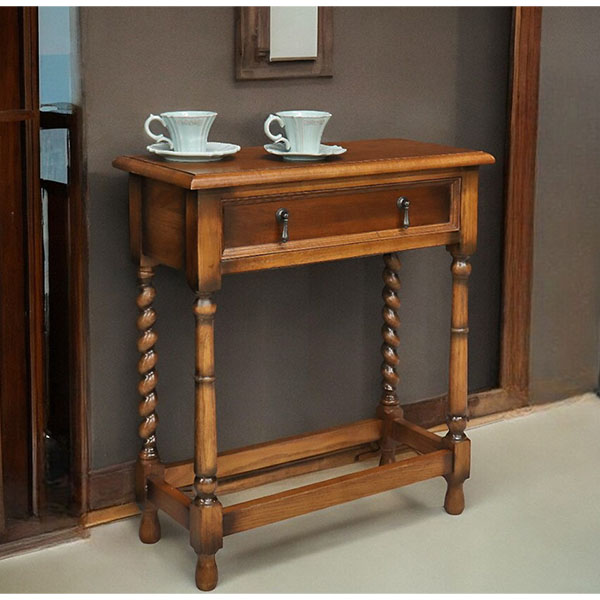 英国アンティーク木製サイドテーブルj/オケージョナル/作業机/飾り棚