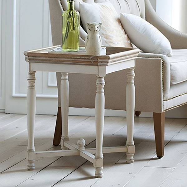シャビーシック フレンチスタイル サイドテーブル 幅51cm｜Y-KAGU(輸入