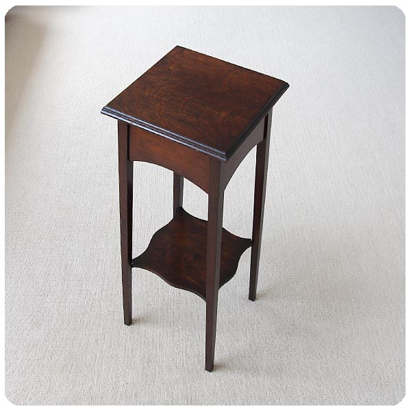 イギリス アンティーク フラワースタンド 花台 トーチャー 燭台 オーク