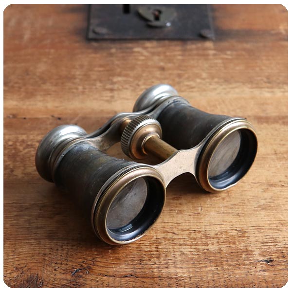 イギリス アンティーク オペラグラス/古い双眼鏡/オブジェ/インテリア