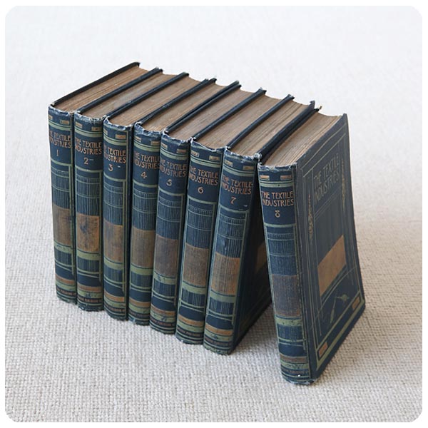 イギリス アンティークブック 8冊セット/古本/織物/洋書/インテリア
