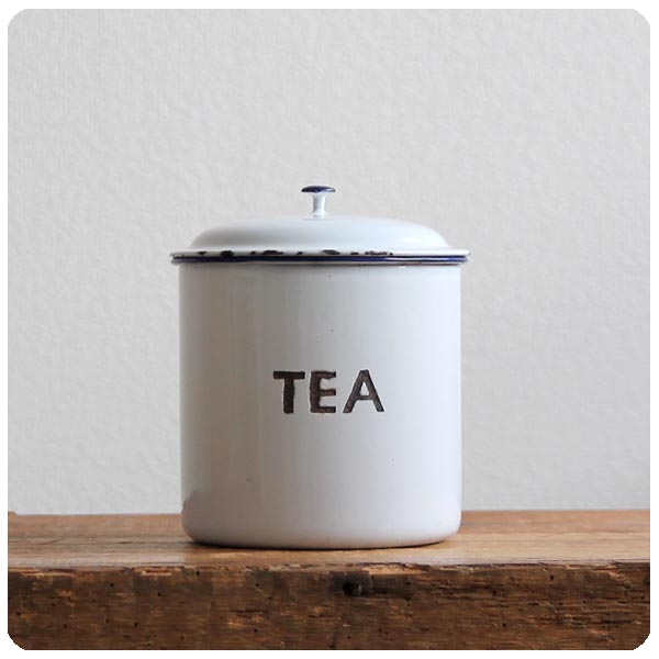 スウェーデン アンティーク Kockums ティーキャニスター/ホーロー缶