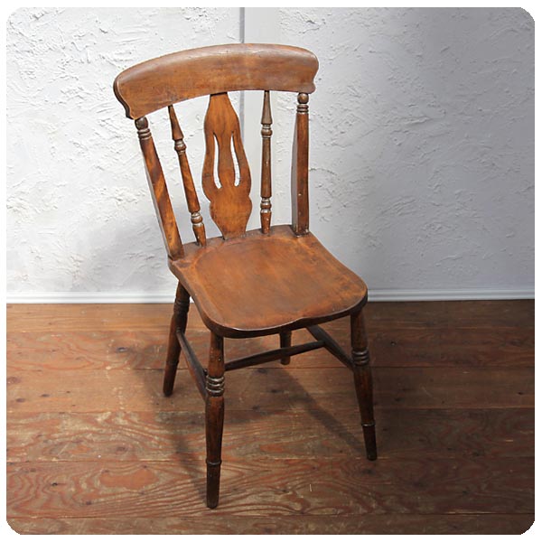 イギリス アンティーク キッチンチェア 木製椅子 古木 ダイニング