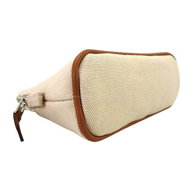 HERMES エルメス ポーチ ボリードポーチ ミニミニ ナチュラル コットン
