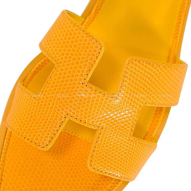 HERMES エルメス サンダル レディース オラン ジョーヌ リザード 24cm