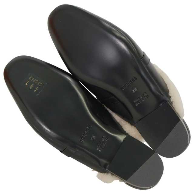 HERMES エルメス サンダル ミュール サンダル オズ ケリー バックル 黒