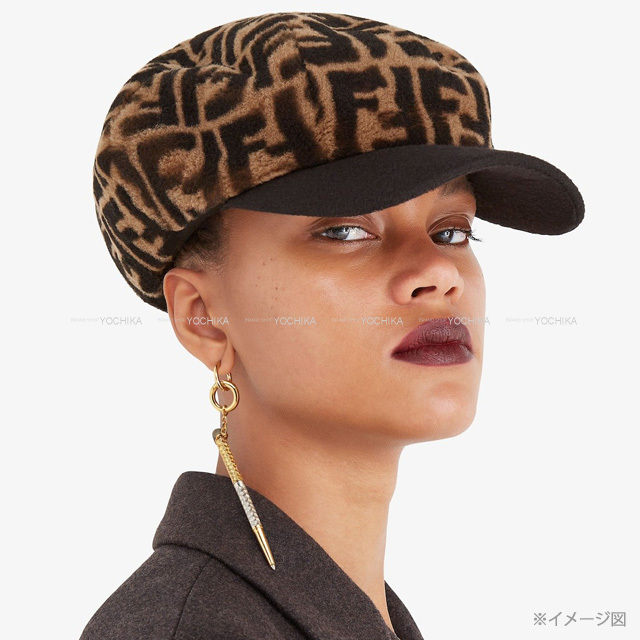 FENDI フェンディ キャップ ズッカ柄 ブラウンシアリング ベースボール