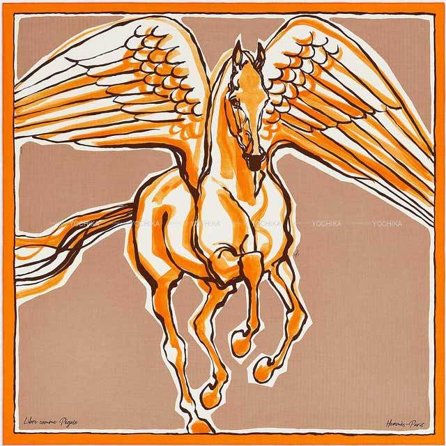 2022年秋冬 HERMES エルメス スカーフ カレ140 Libre Comme Pegase