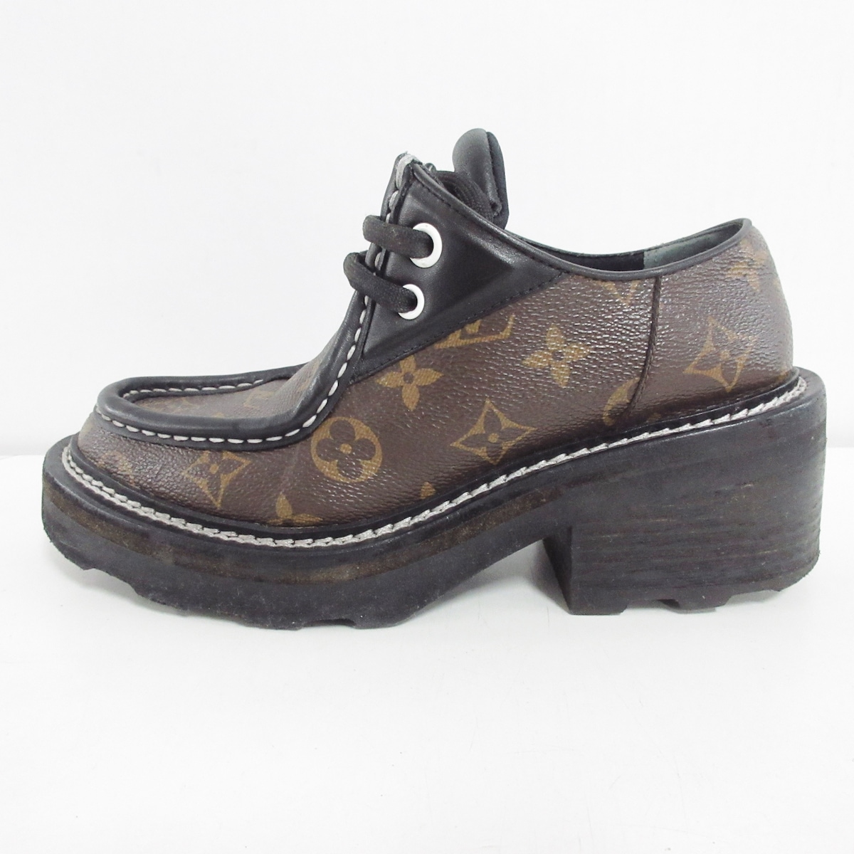ルイヴィトン/シューズ/モノグラム×黒/サイズ：35(日本サイズ22.5cmに