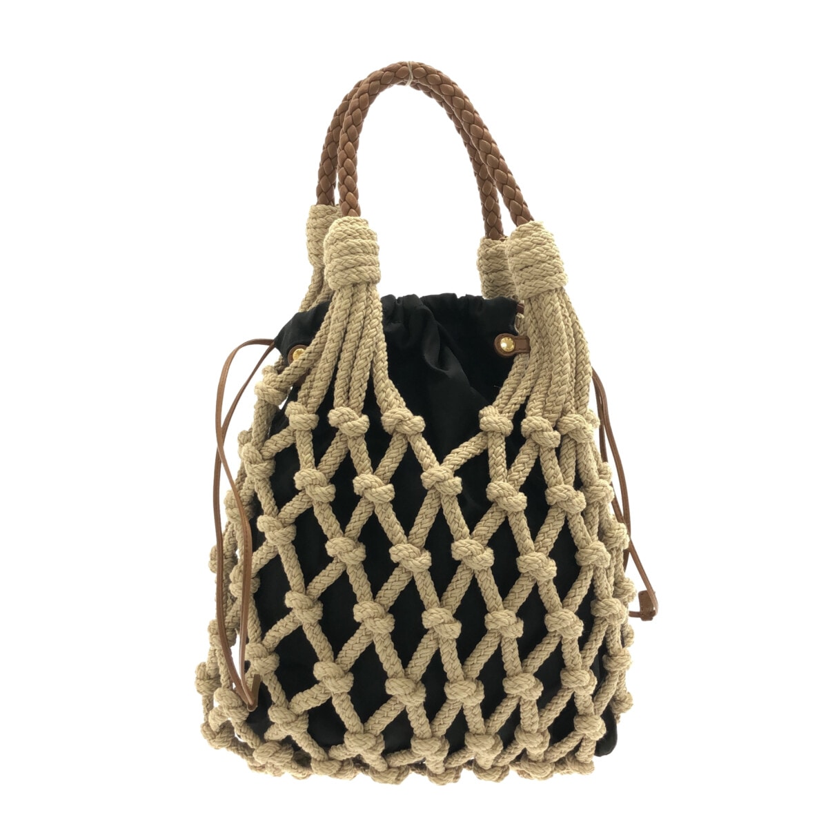 プラダ/ハンドバッグ/フィッシュネット コード メッシュ バッグ