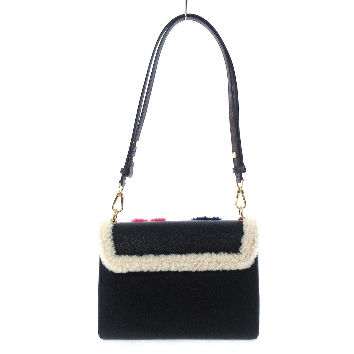 ルイヴィトン/ショルダーバッグ/ツイストMM/黒×白×マルチ /レザー