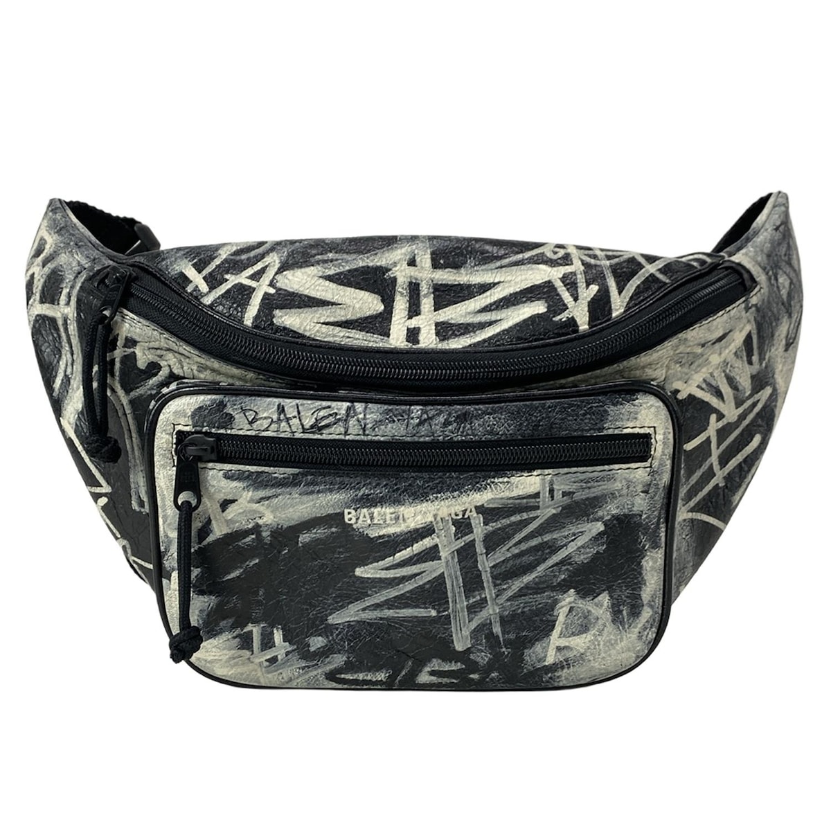 バレンシアガ/ウエストポーチ/エクスプローラーベルトパック/黒×白