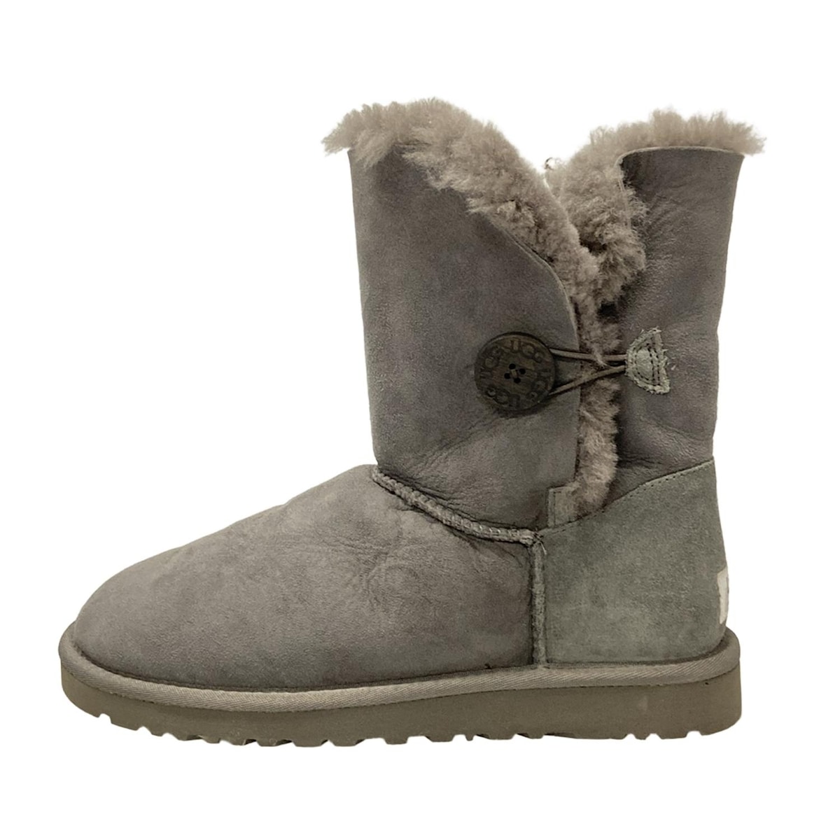 UGG(アグ) ショートブーツ W8 - グレー ムートン（19171290）中古