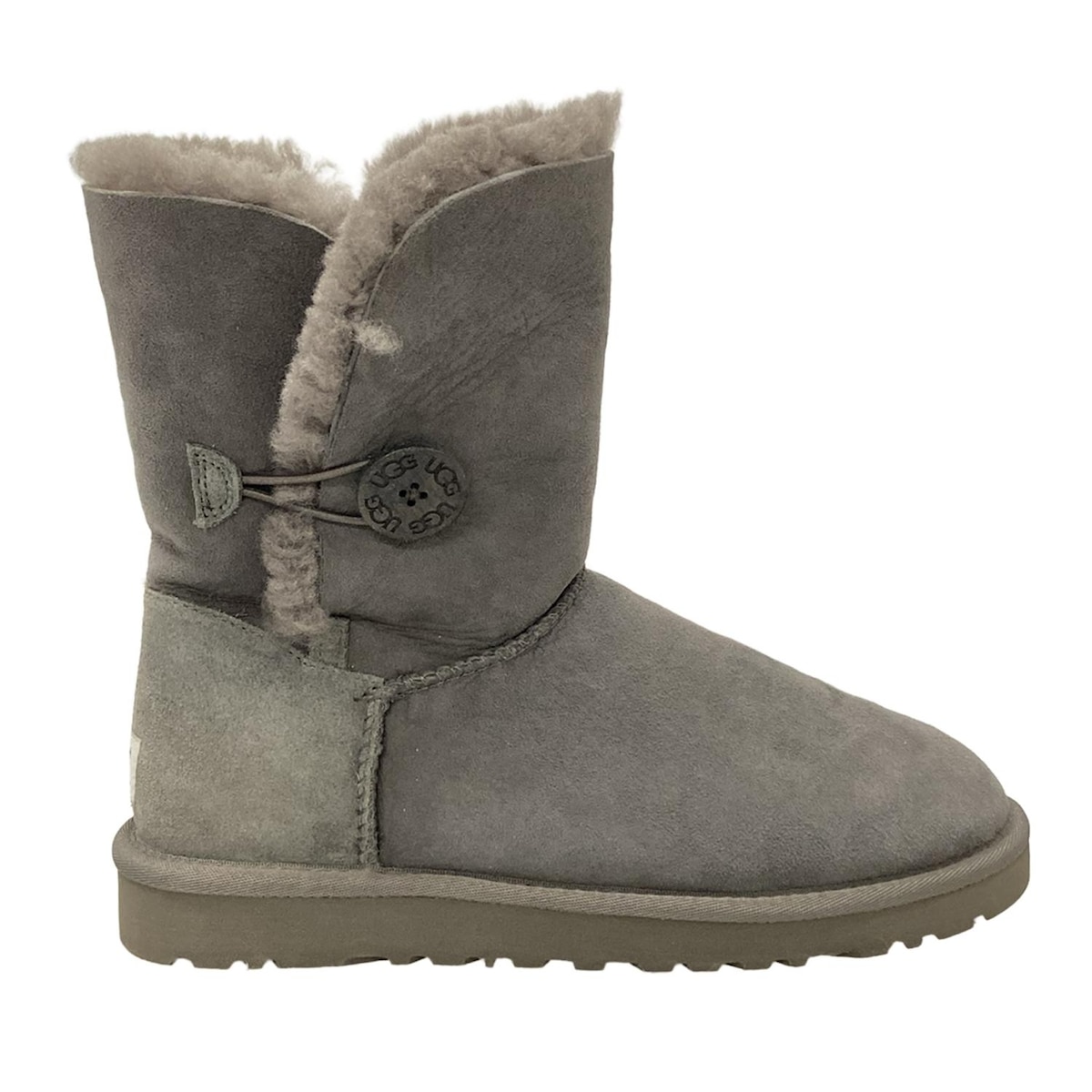 UGG(アグ) ショートブーツ W8 - グレー ムートン（19171290）中古