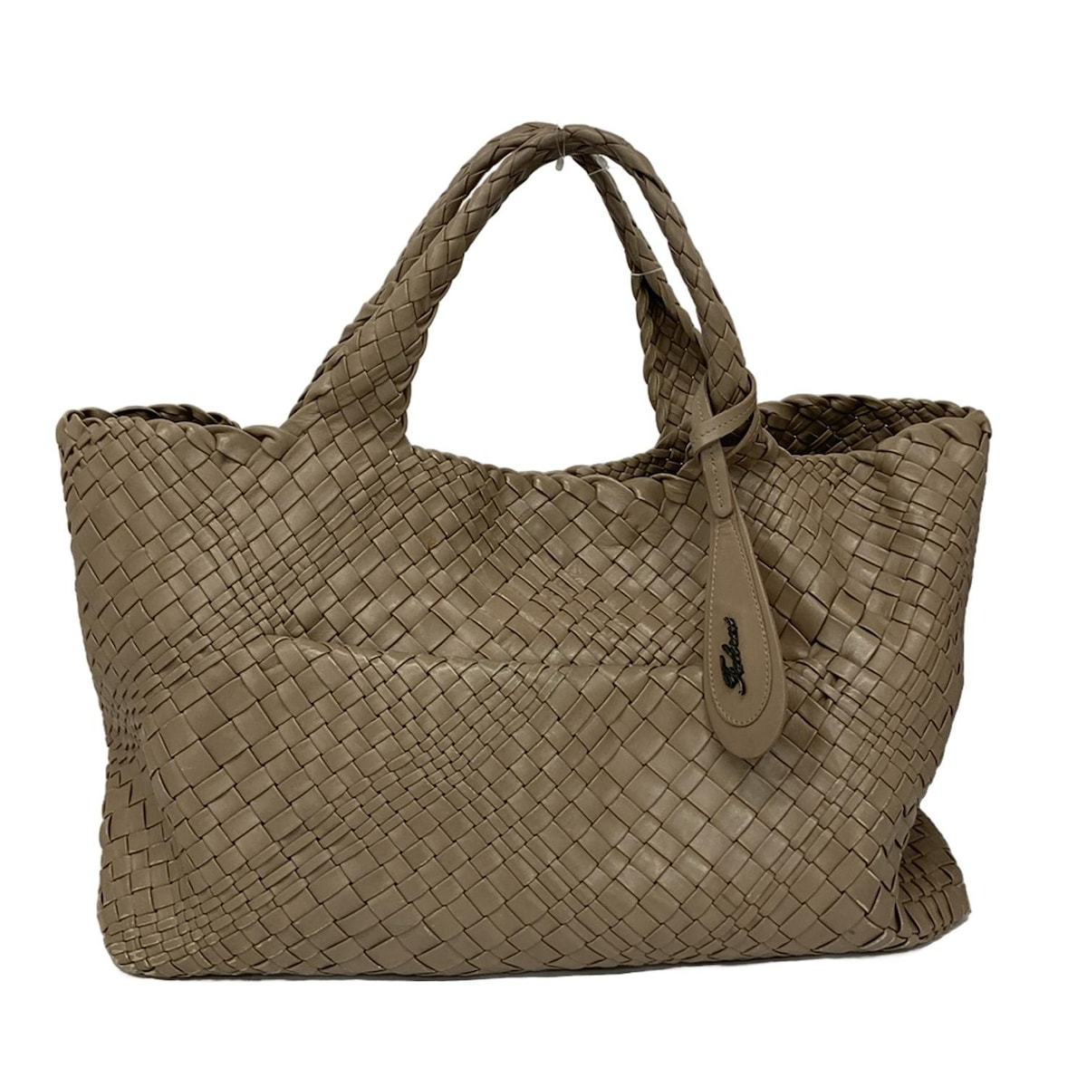 FALORNI(ファロルニ) トートバッグ - ベージュ 編み込み レザー