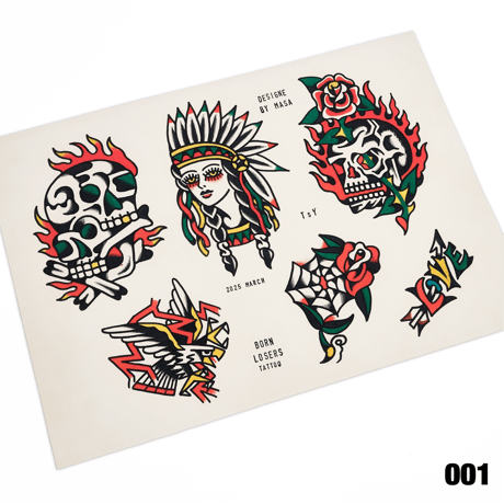 tattoo studio YAMADA ポスター tattoo studio yamada flash poster