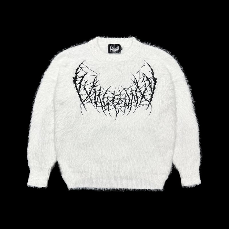 YB Logo Knit (White) | YXNGBRATZ OFFICIAL ONLIN