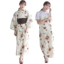 Amazon | [キョウエツ] 浴衣セット 変わり織 生成り ワンピース 2点