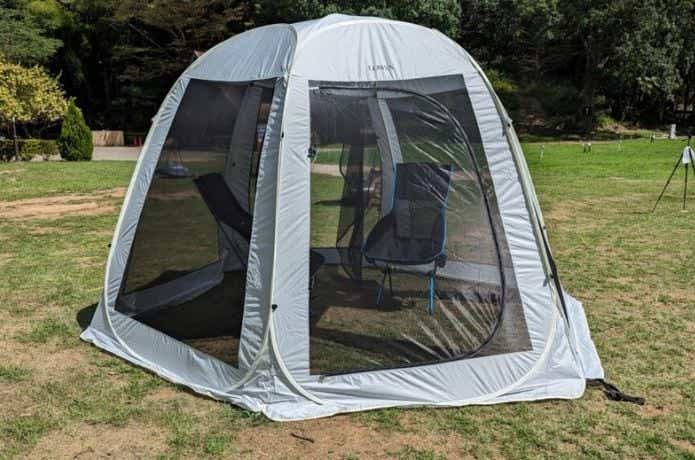 設営レビュー！】「ロウヤ ポップアップドーム ワンタッチタープを実際