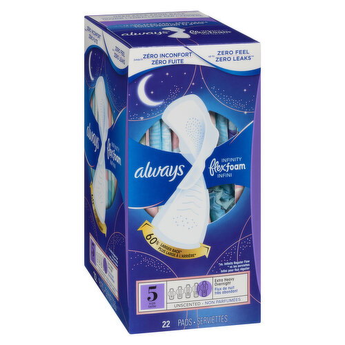 Always - Infinity Flex Foam - Size 3 Extra Heavy Flow Pad